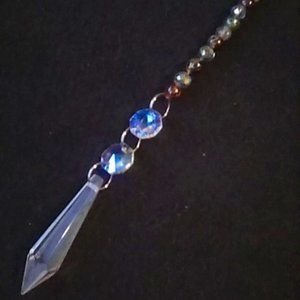 Sun Catcher Prism & Multi-color Beads Vintage Charm Handcrafted